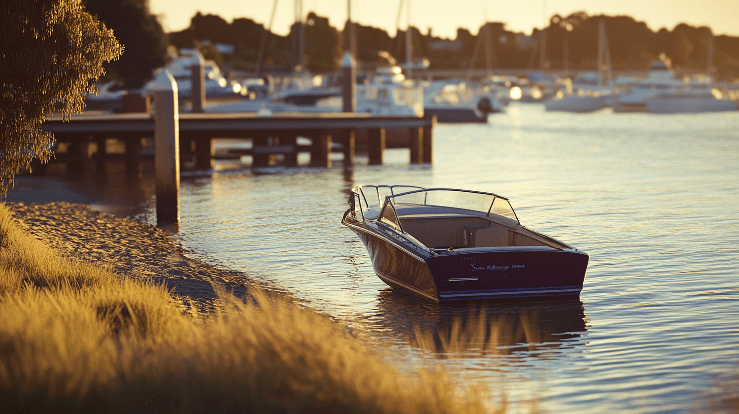 A tranquil scene at Clifton Springs Boat Ramp with boats on Port Phillip Bay and an old pier in the background